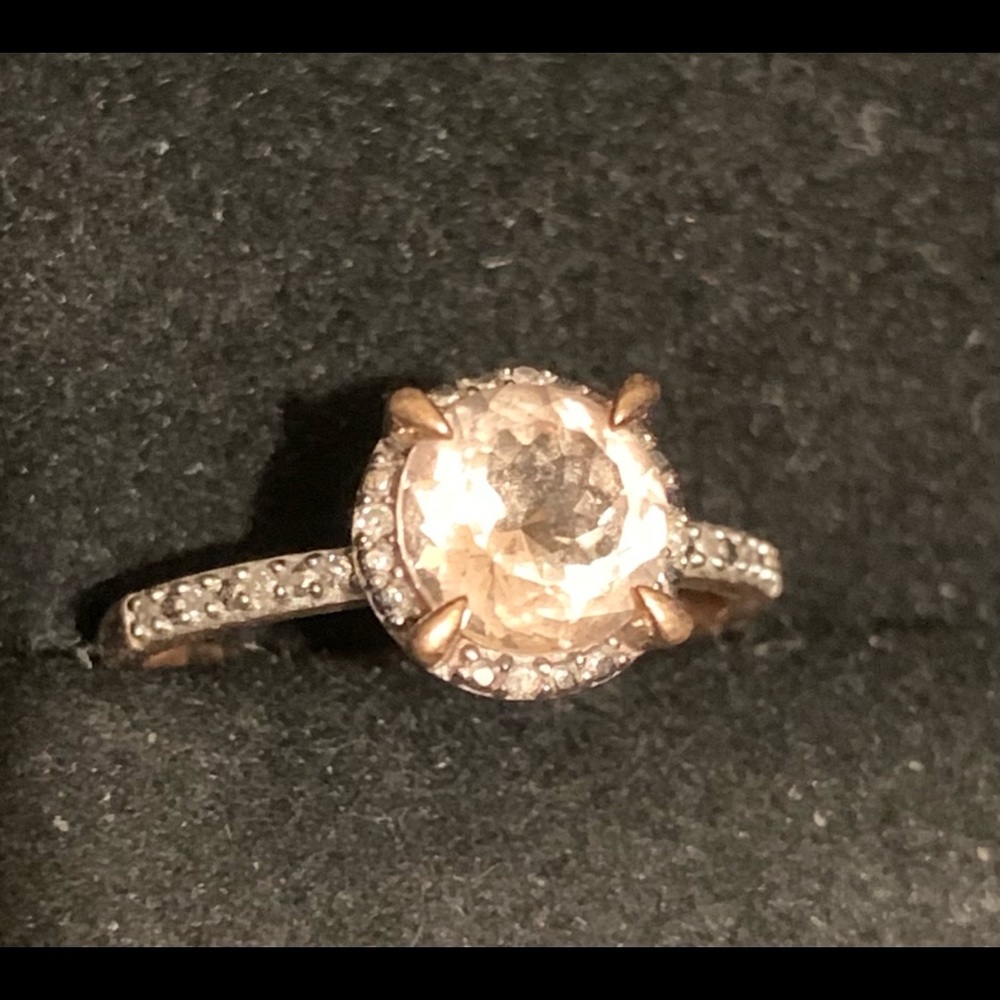 Morganite Ring with Diamond Accent